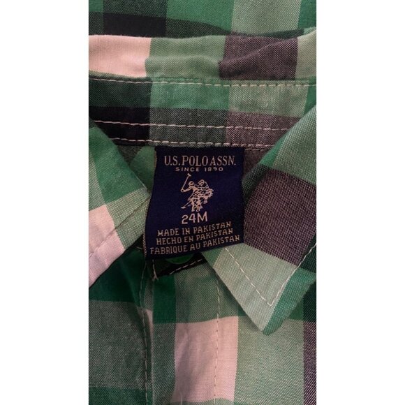 Ralph Lauren Green Plaid & Blue Polo Shirt, Big Logo, Toddlers Boys 3T, Lot - Picture 8 of 9